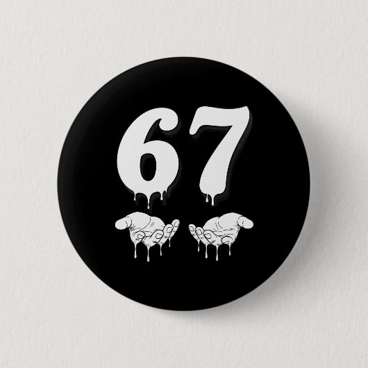 Cool Six Seven 6 7 Meme Gen Alpha Slang Kostüm Ma Button (Vorderseite)