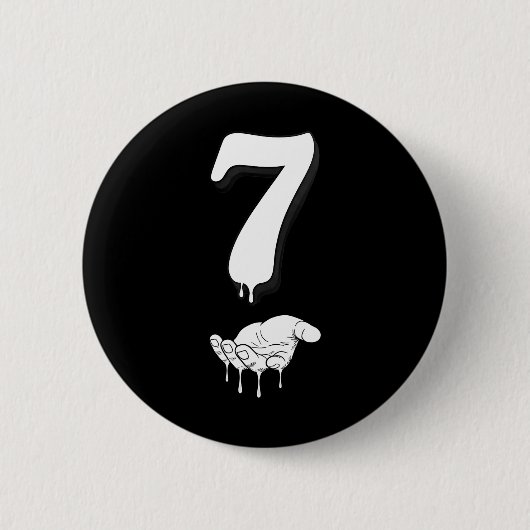 Cool Six Seven 6 7 Meme Gen Alpha Slang Kostüm Ma Button (Vorderseite)