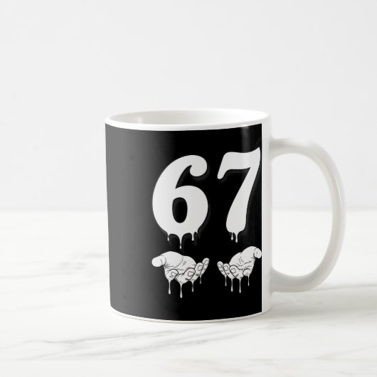 Cool Six Seven 6 7 Meme Gen Alpha Slang Kostüm Ma Kaffeetasse (Rechts)