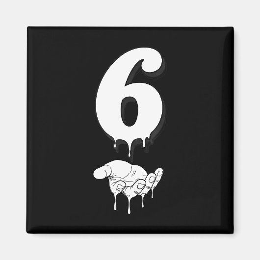 Cool Six Seven 6 7 Meme Gen Alpha Slang Kostüm Ma Magnet (Vorne)