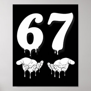 Cool Six Seven 6 7 Meme Gen Alpha Slang Kostüm Ma Poster