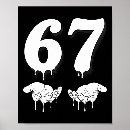 Cool Six Seven 6 7 Meme Gen Alpha Slang Kostüm Ma Poster (Vorne)