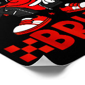 Cool Six Seven Bruh 6 7 Valentines Day Meme Heart  Poster (Ecke)