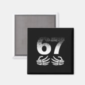 Cool Six Seven Gen Alpha Slang Beliebtes Meme Tren Magnet (Vorderseite/Rückseite)