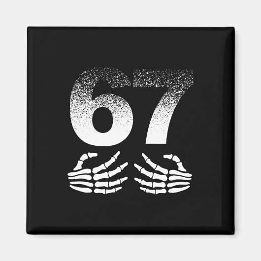 Cool Six Seven Gen Alpha Slang Beliebtes Meme Tren Magnet (Vorne)
