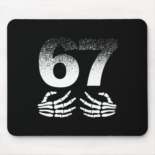 Cool Six Seven Gen Alpha Slang Beliebtes Meme Tren Mousepad (Vorne)