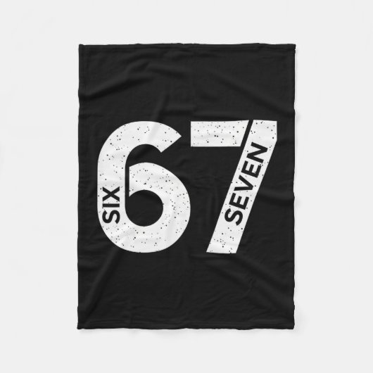 Cool Six Seven Zahl Gen Alpha Slang 6 7 Trend Fleecedecke (Vorderseite)