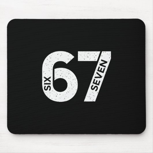 Cool Six Seven Zahl Gen Alpha Slang 6 7 Trend Mousepad (Vorne)