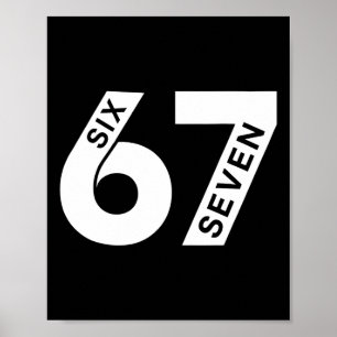 Cool Six Seven Zahl Gen Alpha Slang 6 7 Trend Poster