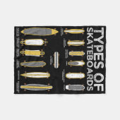 Cool Skateboard Art For Men Women Skateboarder Ska Fleecedecke (Vorderseite (Horizontal))