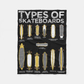 Cool Skateboard Art For Men Women Skateboarder Ska Fleecedecke (Vorderseite)