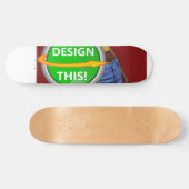 COOL! Skateboard Deck - 8" - Custom (Horizontal)
