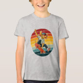 Cool Skateboarding Dog Illustration Tri-Blend Shirt (Vorderseite)