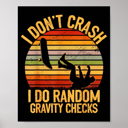 Cool Skateboarding Lover Men Women Kids Skater Ska Poster (Vorne)