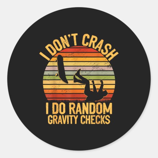 Cool Skateboarding Lover Men Women Kids Skater Ska Runder Aufkleber (Vorderseite)