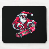 Cool Skateboarding Santa Claus Christmas Pajama Ki Mousepad (Vorne)