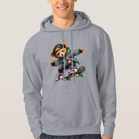 Cool Skateboarding Teddy Sweatshirt (Vorderseite)