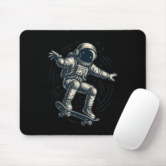 Cool Skating Astronaut Costume For Boys And Girls Mousepad (Mit Mouse)