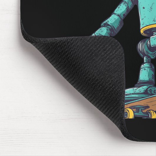 Cool Skating Robot With Skateboard Costume Mousepad (Ecke)