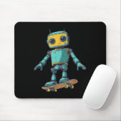Cool Skating Robot With Skateboard Costume Mousepad (Mit Mouse)