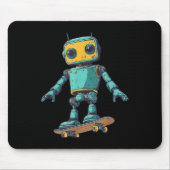 Cool Skating Robot With Skateboard Costume Mousepad (Vorne)