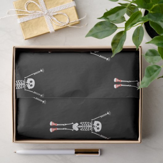 Cool Skeleton Halloween Pattern Seidenpapier (Geschenk)