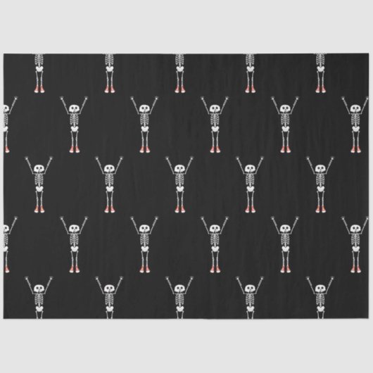 Cool Skeleton Halloween Pattern Seidenpapier (Vorderseite)