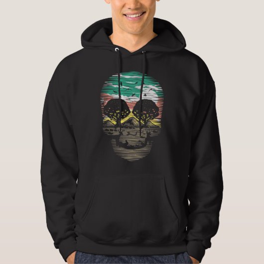 Cool Skeleton of plant nature Landscape of trees Hoodie (Vorderseite)