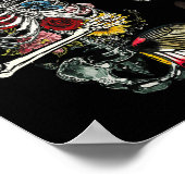 Cool Skeletton Pflanze Natur Blume Halloween Poster (Ecke)