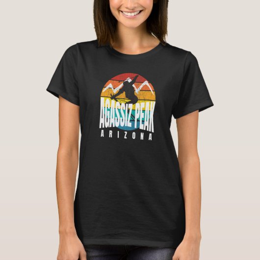 Cool Ski Agassiz Peak Rad Ski Jumper Retro Sunset  T-Shirt (Vorderseite)