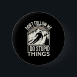 Cool ski freestyle funny saying winter sports skie button<br><div class="desc">Cool ski freestyle funny saying winter sports skier</div>