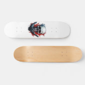 Cool Skull Gothic Skateboard (Horizontal)