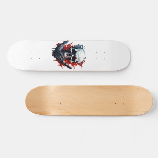 Cool Skull Gothic Skateboard (Horizontal)