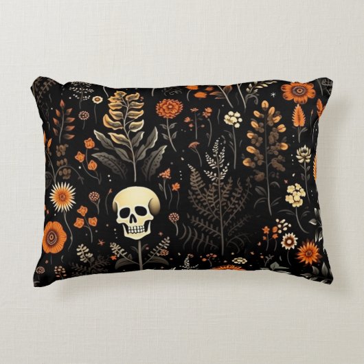 Cool Skull Halloween Pattern Dekokissen (Vorderseite)