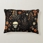 Cool Skull Halloween Pattern Dekokissen (Rückseite)