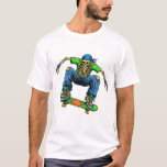 Cool Skull Skateboarder Street Art Gangster Tee<br><div class="desc">A bold and funky pop-culture skull design featuring a skateboarder with a street art and gangster vibe. This edgy graphic combines urban style, skateboard culture, and colorful, eye-catching artwork for a modern streetwear look. Perfect for skateboarders, street art fans, and anyone who loves cool, rebellious designs with attitude. Great for...</div>