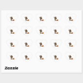 Cool Sloth Breakdance Funny Herz-Aufkleber (Blatt)