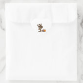 Cool Sloth Breakdance Funny Herz-Aufkleber (Tasche)