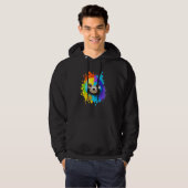 Cool Sloth Cute Colourful Splash Sloth Hoodie (Vorne ganz)