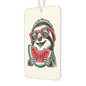 Cool Sloth Eating Watermelon Autolufterfrischer (Links)