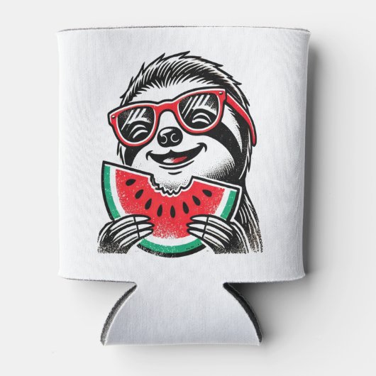 Cool Sloth Eating Watermelon Dosenkühler (Vorderseite)