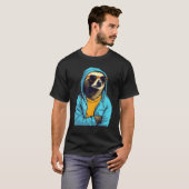 Cool Sloth With Sunglasses And Blue Jacket For Laz T-Shirt (Vorne ganz)