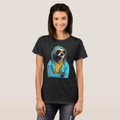 Cool Sloth With Sunglasses And Blue Jacket For Laz T-Shirt (Vorne ganz)