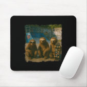 Cool Sloths Skatepark Vintage Photo Mousepad (Mit Mouse)
