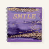 Cool Smile Gold Lila Notizblock (Vorderseite)