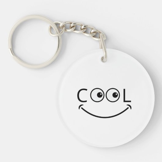 Cool Smiley Face Keychain Schlüsselanhänger (Vorderseite)