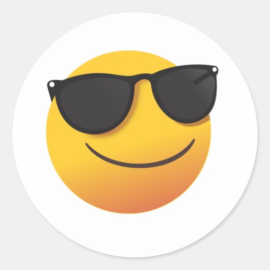 Cool Smiley Sticker | Fun Emoji Design (Vorderseite)