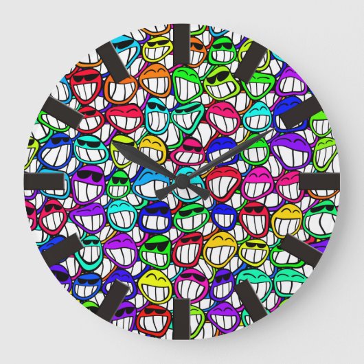 COOL SMILING FACES GROUP GROßE WANDUHR (Vorderseite)