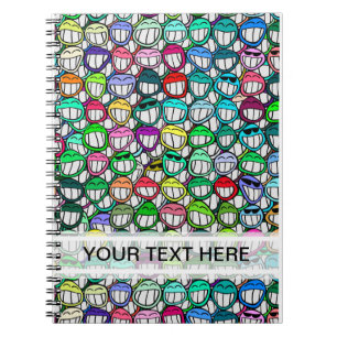 COOL SMILING FACES GRUPPE + Ihr Text Notizblock