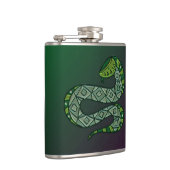 Cool Snake Metallized Tribal Art Flachmann (Rechts)